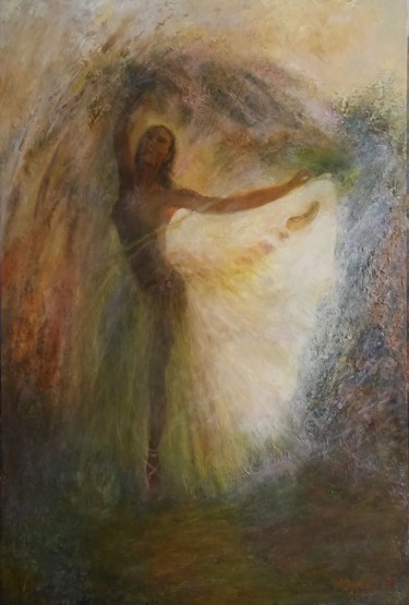 Pintura titulada "Ballet Dancer's Sil…" por Sylva Zalmanson, Obra de arte original, Oleo