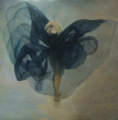 Painting titled "dancing with a tran…" by Sylva Zalmanson, Original Artwork, Acrylic