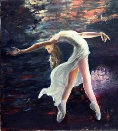 Painting titled "Ballet Dancer 2" by Sylva Zalmanson, Original Artwork, Acrylic