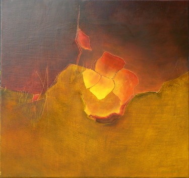 Peinture intitulée "Le creuset" par Sylviane Lacroze, Œuvre d'art originale, Huile
