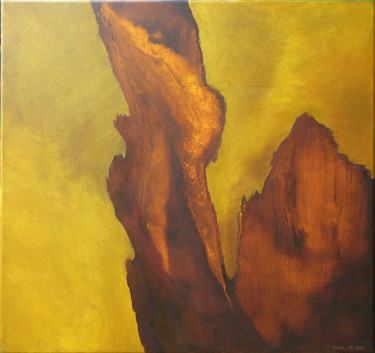 Malerei mit dem Titel "Bois" von Sylviane Lacroze, Original-Kunstwerk, Öl