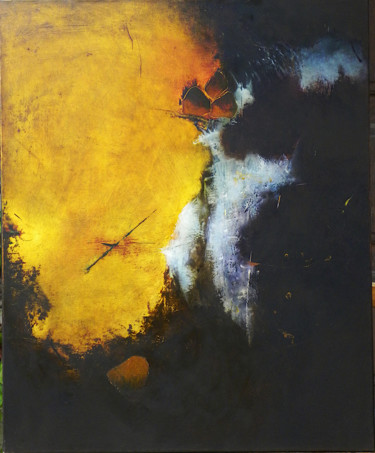 Peinture intitulée "Ce qui advint" par Sylviane Lacroze, Œuvre d'art originale, Huile