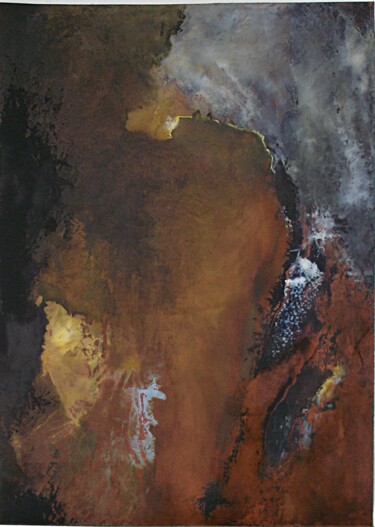 Painting titled "Lumières" by Sylviane Lacroze, Original Artwork, Oil Mounted on Other rigid panel