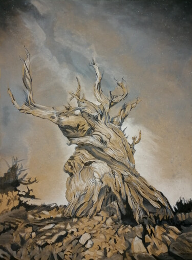 Malerei mit dem Titel "Tree" von Sylvère Dusong, Original-Kunstwerk, Acryl