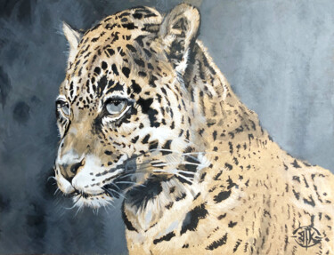 Ζωγραφική με τίτλο "Jaguar #1" από Sylvère Dusong, Αυθεντικά έργα τέχνης, Ακρυλικό