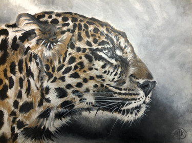 Ζωγραφική με τίτλο "Jaguar #2" από Sylvère Dusong, Αυθεντικά έργα τέχνης, Ακρυλικό