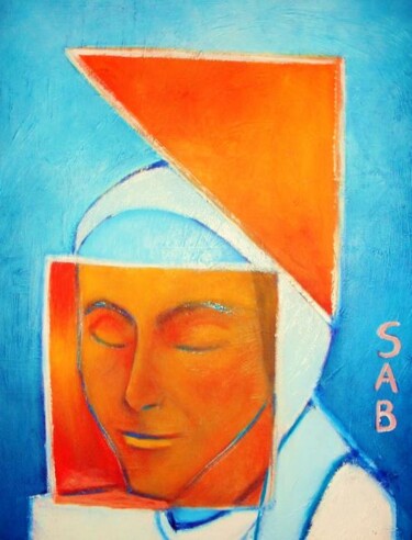 Картина под названием "Ingrid Betancourt d…" - Sylvia Adjabroux, Подлинное произведение искусства, Масло Установлен на Дерев…