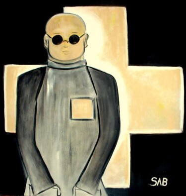 Peinture intitulée "Bob in Darfour" par Sylvia Adjabroux, Œuvre d'art originale, Huile