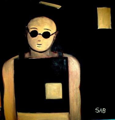 Peinture intitulée "Bob in Bagdad" par Sylvia Adjabroux, Œuvre d'art originale, Huile