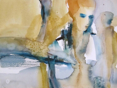 Peinture intitulée "Doute" par Sylvia Baldeva, Œuvre d'art originale, Aquarelle