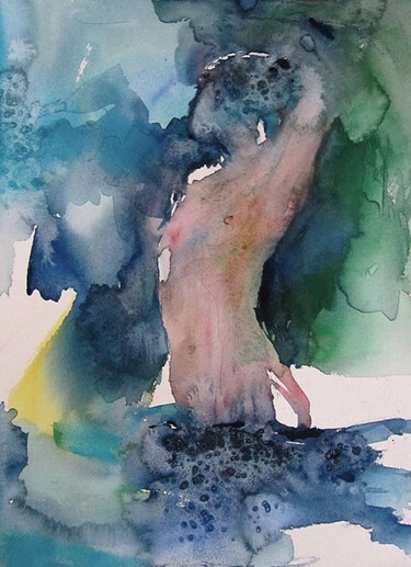 Peinture intitulée "Dans la source" par Sylvia Baldeva, Œuvre d'art originale, Aquarelle