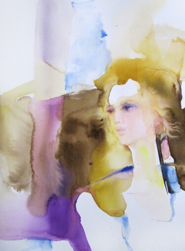 Peinture intitulée "Brise matinale" par Sylvia Baldeva, Œuvre d'art originale, Aquarelle