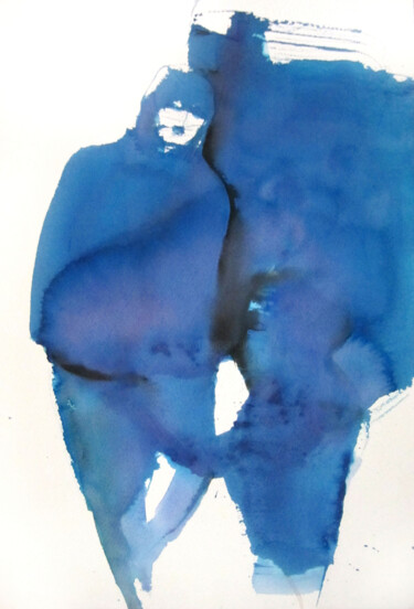 Peinture intitulée "Fusionnels" par Sylvia Baldeva, Œuvre d'art originale, Aquarelle