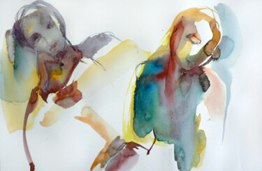 Pintura intitulada "Discorde" por Sylvia Baldeva, Obras de arte originais, Aquarela