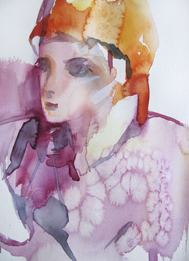 Peinture intitulée "Rêver" par Sylvia Baldeva, Œuvre d'art originale, Aquarelle