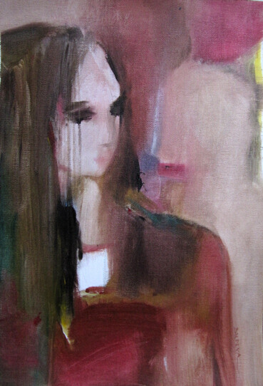 Peinture intitulée "Femme" par Sylvia Baldeva, Œuvre d'art originale, Huile Monté sur Châssis en bois