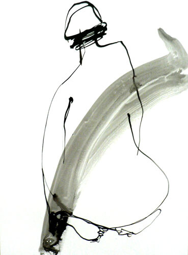 Toilette Dessin intitulée "Toilette" par Sylvia Baldeva, Œuvre d'art originale, Encre