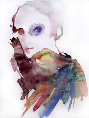 Peinture intitulée "Scruter" par Sylvia Baldeva, Œuvre d'art originale, Aquarelle