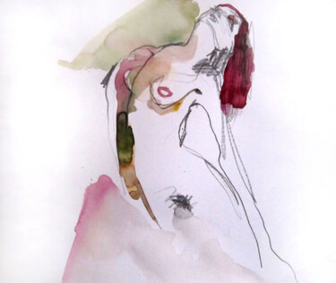 Dessin intitulée "Lassive" par Sylvia Baldeva, Œuvre d'art originale, Autre