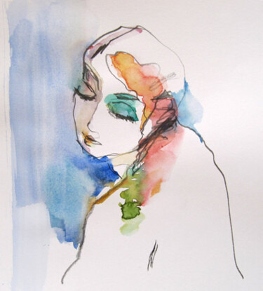 Disegno intitolato "Romantique" da Sylvia Baldeva, Opera d'arte originale, Altro