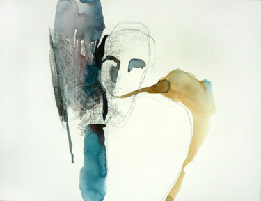 Tekening getiteld "Visage" door Sylvia Baldeva, Origineel Kunstwerk, Anders