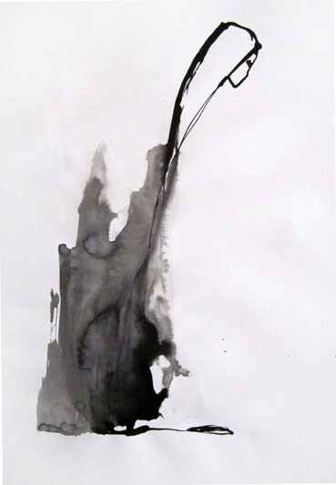 Drawing titled "Silhouette" by Sylvia Baldeva, Original Artwork, Ink