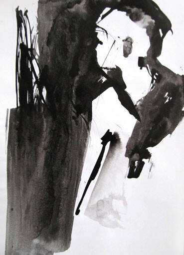 제목이 "Arrière"인 그림 Sylvia Baldeva로, 원작, 잉크