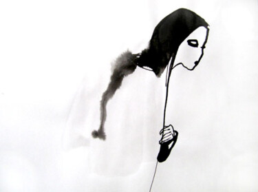 Rysunek zatytułowany „Humilité” autorstwa Sylvia Baldeva, Oryginalna praca, Atrament