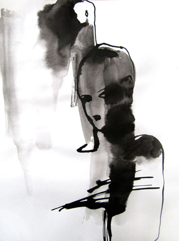 "Projection" başlıklı Resim Sylvia Baldeva tarafından, Orijinal sanat, Mürekkep