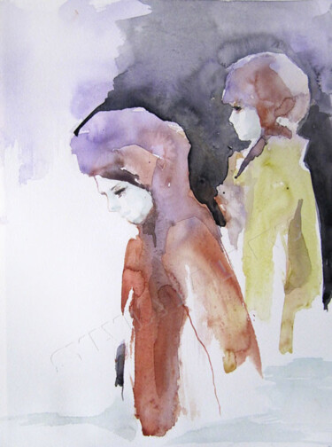 Pintura titulada "Submergées" por Sylvia Baldeva, Obra de arte original, Acuarela