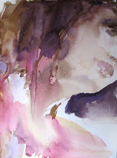 Peinture intitulée "Vers le haut" par Sylvia Baldeva, Œuvre d'art originale, Aquarelle