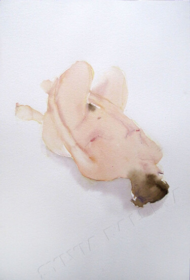 Картина под названием "Couchée" - Sylvia Baldeva, Подлинное произведение искусства, Акварель