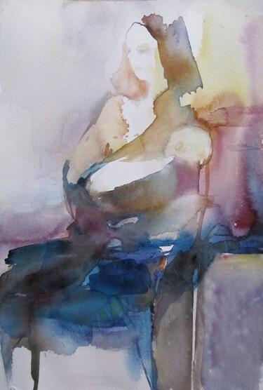 Peinture intitulée "Materner" par Sylvia Baldeva, Œuvre d'art originale, Aquarelle