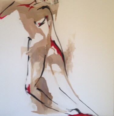 Painting titled "envolée" by Sylvia Brotons, Original Artwork, Oil Mounted on Wood Stretcher frame