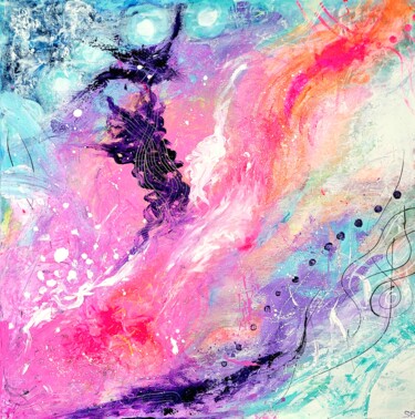 Картина под названием "Free mind" - Sylvia Eder, Подлинное произведение искусства, Акрил Установлен на Деревянная рама для н…