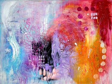 Картина под названием "Field of hope" - Sylvia Eder, Подлинное произведение искусства, Акрил Установлен на Деревянная рама д…