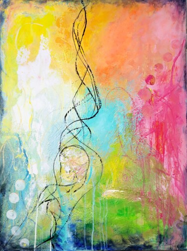 Картина под названием "Nature´s palette" - Sylvia Eder, Подлинное произведение искусства, Акрил Установлен на Деревянная рам…
