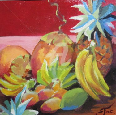 Painting titled "fruits-pays-ii.jpg" by Sylvia Fuet, Original Artwork