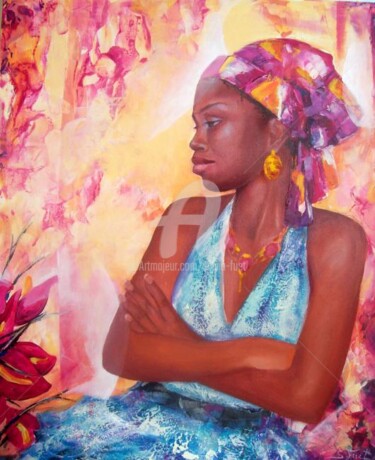 Painting titled "MAM'ZELLE  ROSE" by Sylvia Fuet, Original Artwork