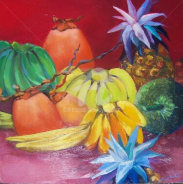 Painting titled "FRUITS PAYS II" by Sylvia Fuet, Original Artwork