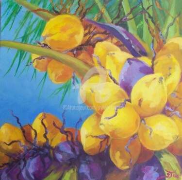 Painting titled "COCOS SOLEIL V" by Sylvia Fuet, Original Artwork