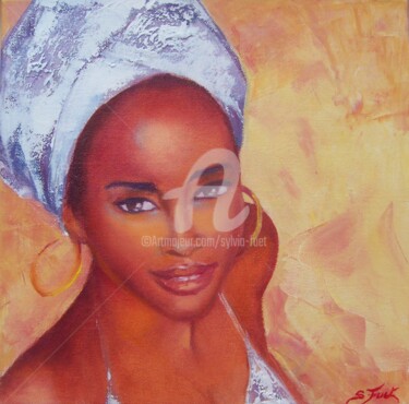 Painting titled "REGARD VII" by Sylvia Fuet, Original Artwork, Oil