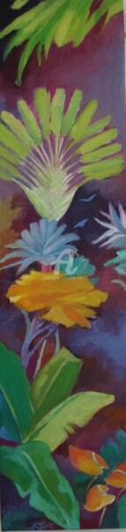 Painting titled "FLOREALES" by Sylvia Fuet, Original Artwork, Oil