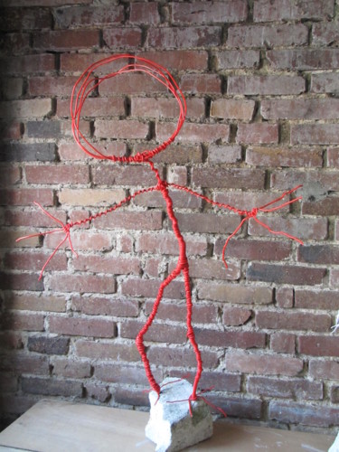 Sculpture intitulée "FANFRELUCHE" par Sylvia Janik, Œuvre d'art originale, Métaux