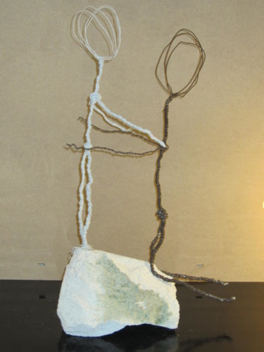 Sculpture intitulée "LA DECLARATION" par Sylvia Janik, Œuvre d'art originale, Métaux