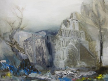 Painting titled "Old Ruins" by Sylvia Chan, Original Artwork, Oil
