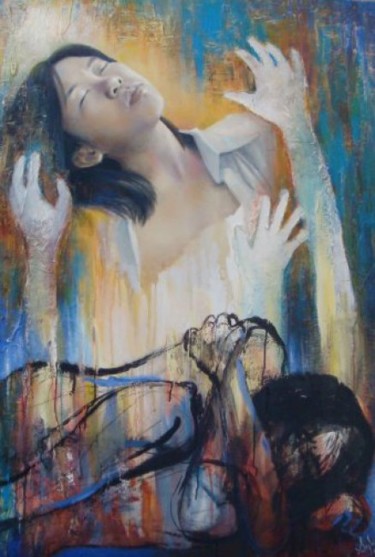 Painting titled "Transcendence" by Sylvia Chan, Original Artwork, Oil