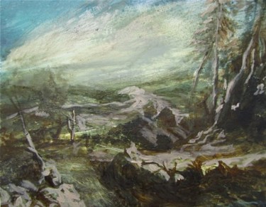 Painting titled "Into the Wilderness" by Sylvia Chan, Original Artwork