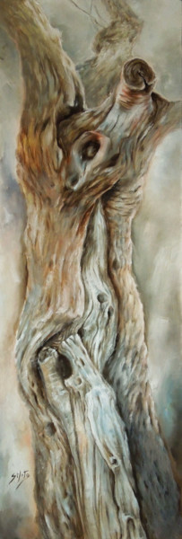 Peinture intitulée "L'olivier" par Sylvia Mota, Œuvre d'art originale