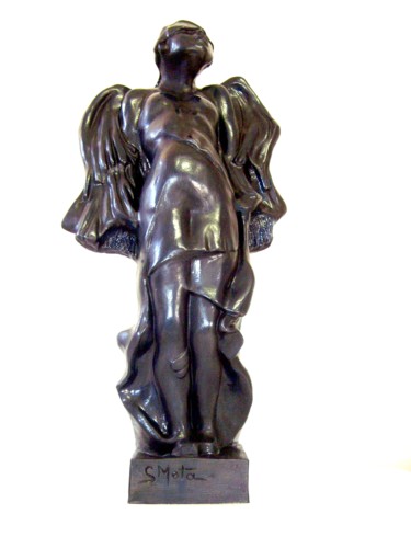 「Angelo」というタイトルの彫刻 Sylvia Motaによって, オリジナルのアートワーク, テラコッタ